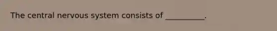 The central nervous system consists of __________.