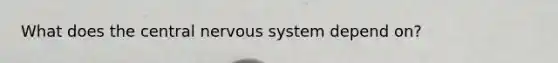 What does the central nervous system depend on?