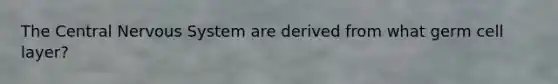The Central Nervous System are derived from what germ cell layer?