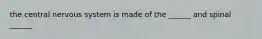 the central nervous system is made of the ______ and spinal ______