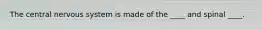 The central nervous system is made of the ____ and spinal ____.