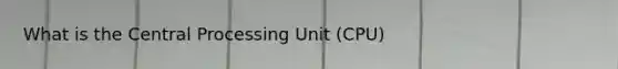 What is the Central Processing Unit (CPU)