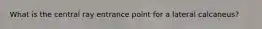 What is the central ray entrance point for a lateral calcaneus?