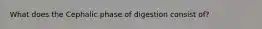 What does the Cephalic phase of digestion consist of?