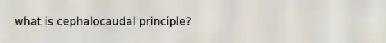 what is cephalocaudal principle?