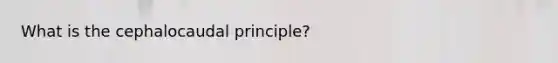 What is the cephalocaudal principle?