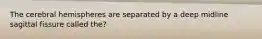 The cerebral hemispheres are separated by a deep midline sagittal fissure called the?