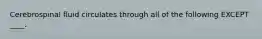 Cerebrospinal fluid circulates through all of the following EXCEPT ____.