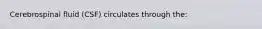 Cerebrospinal fluid (CSF) circulates through the: