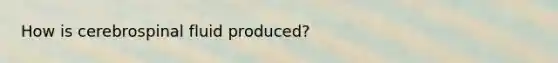 How is cerebrospinal fluid produced?