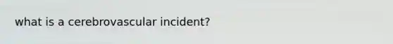 what is a cerebrovascular incident?