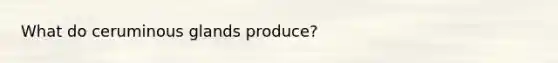 What do ceruminous glands produce?