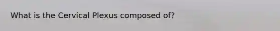 What is the Cervical Plexus composed of?