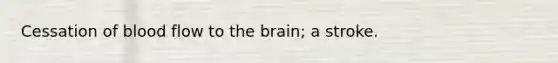 Cessation of blood flow to the brain; a stroke.