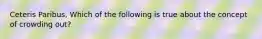 Ceteris Paribus, Which of the following is true about the concept of crowding out?