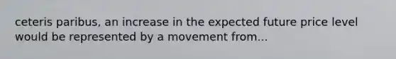 ceteris paribus, an increase in the expected future price level would be represented by a movement from...