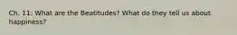 Ch. 11: What are the Beatitudes? What do they tell us about happiness?