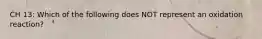 CH 13: Which of the following does NOT represent an oxidation reaction?