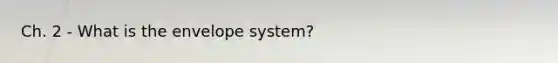 Ch. 2 - What is the envelope system?