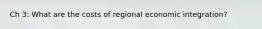 Ch 3: What are the costs of regional economic integration?