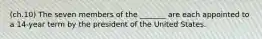 (ch.10) The seven members of the _______ are each appointed to a 14-year term by the president of the United States.