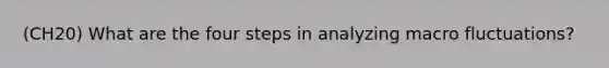 (CH20) What are the four steps in analyzing macro fluctuations?