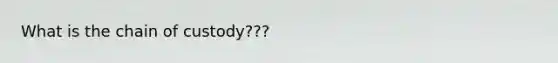 What is the chain of custody???