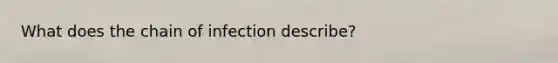 What does the chain of infection describe?