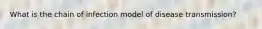 What is the chain of infection model of disease transmission?
