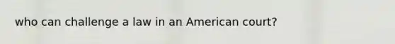 who can challenge a law in an American court?