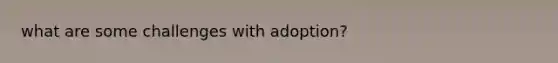 what are some challenges with adoption?