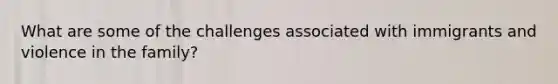 What are some of the challenges associated with immigrants and violence in the family?
