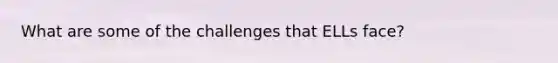 What are some of the challenges that ELLs face?