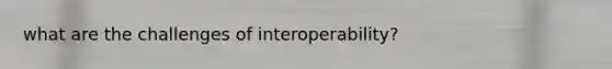 what are the challenges of interoperability?