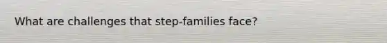 What are challenges that step-families face?