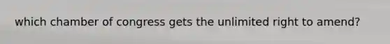 which chamber of congress gets the unlimited right to amend?