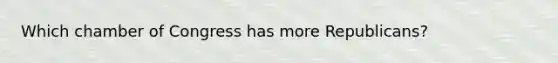 Which chamber of Congress has more Republicans?