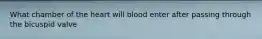 What chamber of the heart will blood enter after passing through the bicuspid valve