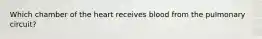 Which chamber of the heart receives blood from the pulmonary circuit?