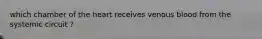 which chamber of the heart receives venous blood from the systemic circuit ?