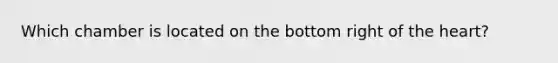 Which chamber is located on the bottom right of the heart?