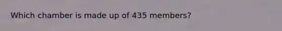 Which chamber is made up of 435 members?