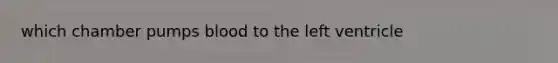 which chamber pumps blood to the left ventricle