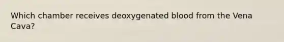 Which chamber receives deoxygenated blood from the Vena Cava?