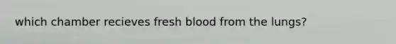 which chamber recieves fresh blood from the lungs?