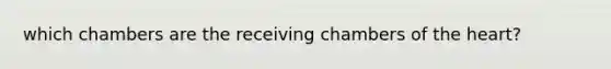 which chambers are the receiving chambers of the heart?