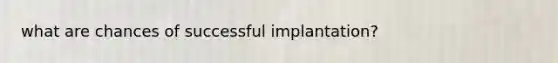 what are chances of successful implantation?