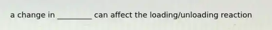 a change in _________ can affect the loading/unloading reaction