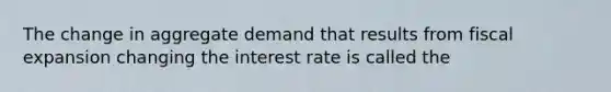 The change in aggregate demand that results from fiscal expansion changing the interest rate is called the