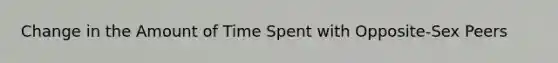 Change in the Amount of Time Spent with Opposite-Sex Peers
